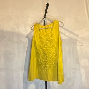 INC Yellow Sleeveless Top Women’s Size 2X Like New